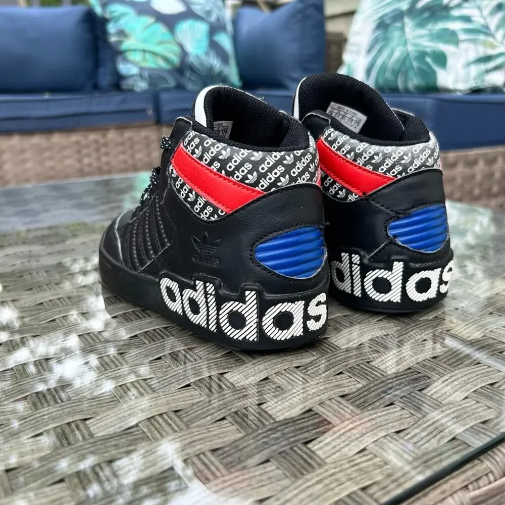 Adidas Retro Trefoil Style Kids High Top Sneakers Size 11K - Picture 5 of 9